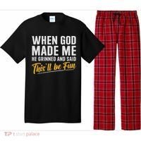 When God Created Me When God Made Me Funny God Pajama Set thumb 0
