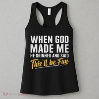 When God Created Me When God Made Me Funny God Women's Tank Top thumb 3