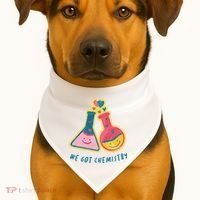 We Got Chemistry Cute Gift USA-Made Doggie Bandana thumb 1