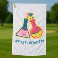 We Got Chemistry Cute Gift Golf Towel thumb 1