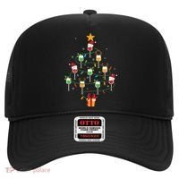Wine Glasses Christmas Tree Santa Hat Funny Xmas Light Hat thumb 0