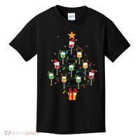 Wine Glasses Christmas Tree Santa Hat Funny Xmas Light Kids T-Shirt thumb 0