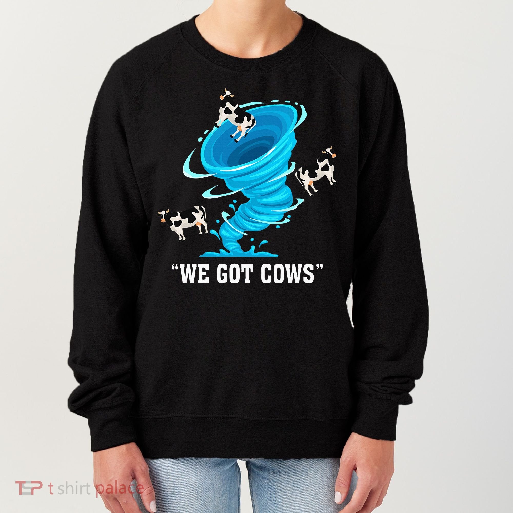 We Got Cows Funny Tornado Chaser Love Chasing Tornados Women's Sweatshirt
