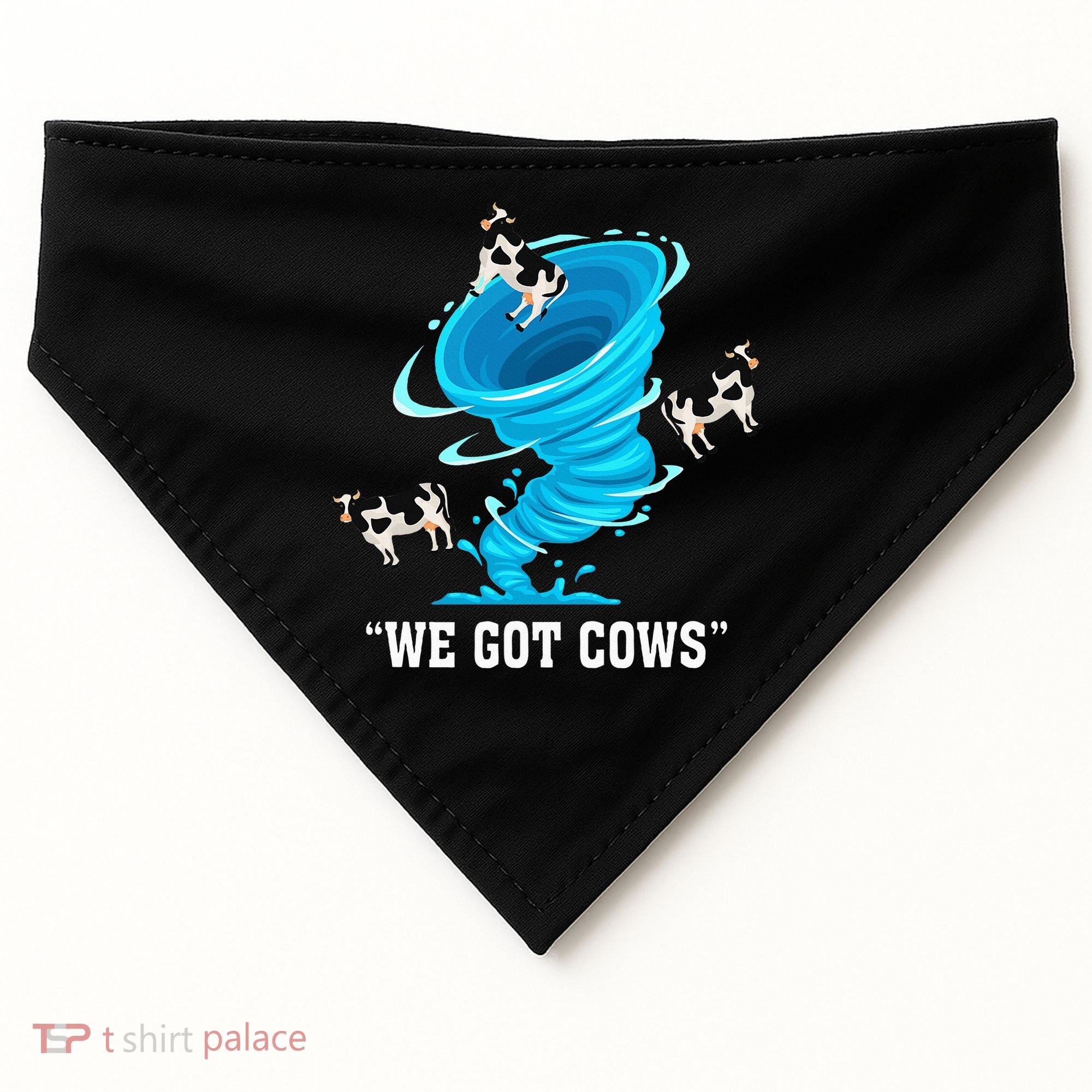 We Got Cows Funny Tornado Chaser Love Chasing Tornados USA-Made Doggie Bandana