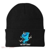 We Got Cows Funny Tornado Chaser Love Chasing Tornados Beanie thumb 0
