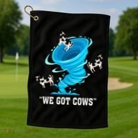 We Got Cows Funny Tornado Chaser Love Chasing Tornados Golf Towel thumb 1
