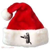Woodchuck Groundhog Day Could Chainsaw Wood Santa Hat thumb 0