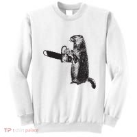 Woodchuck Groundhog Day Could Chainsaw Wood Sweatshirt thumb 0