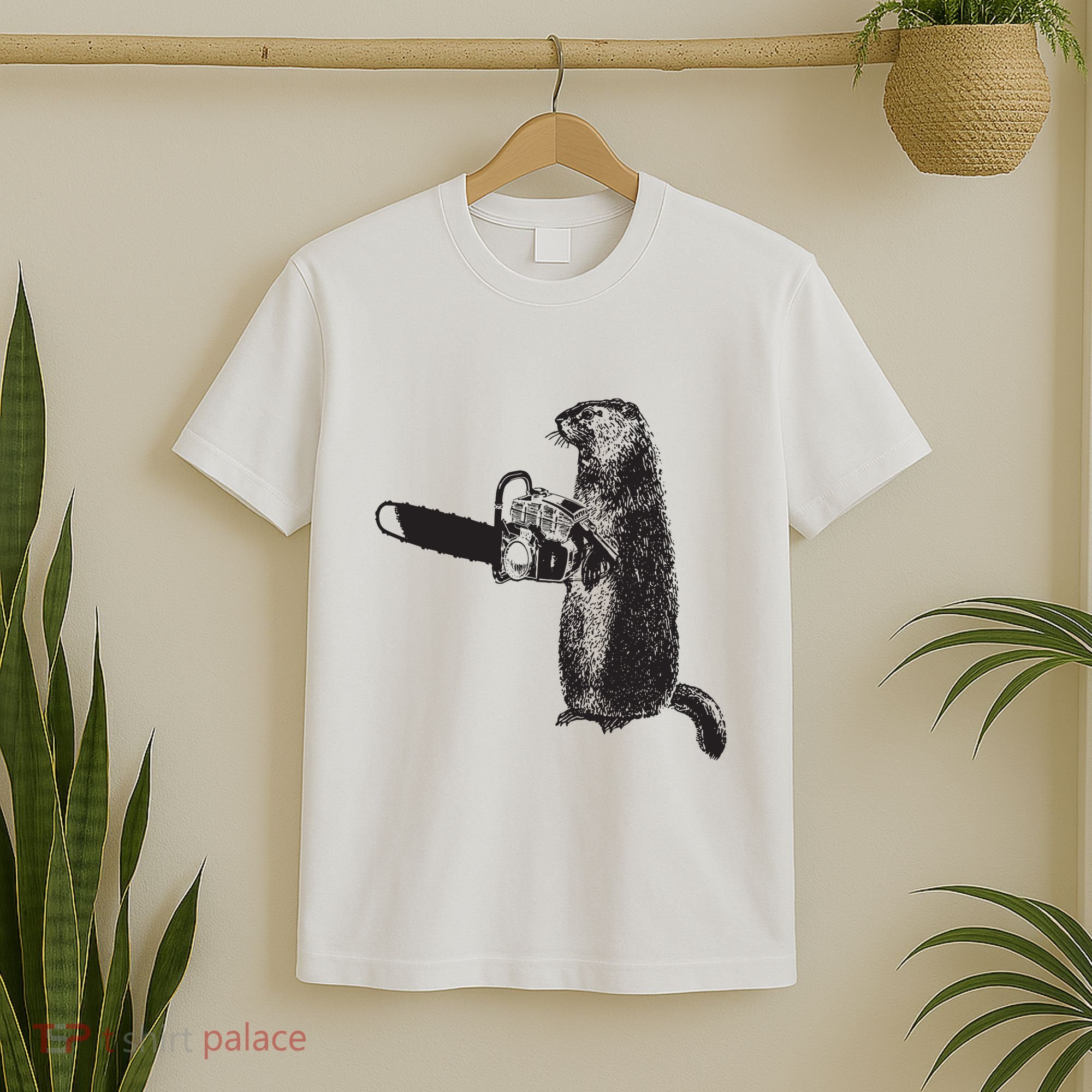 Woodchuck Groundhog Day Could Chainsaw Wood T-Shirt