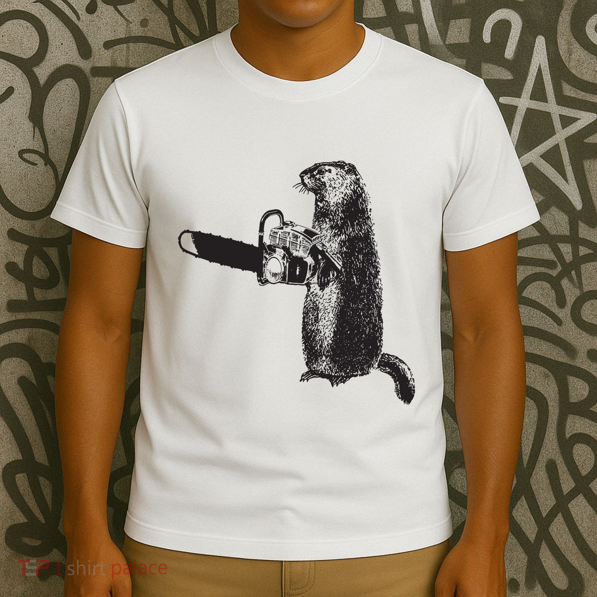 Woodchuck Groundhog Day Could Chainsaw Wood T-Shirt