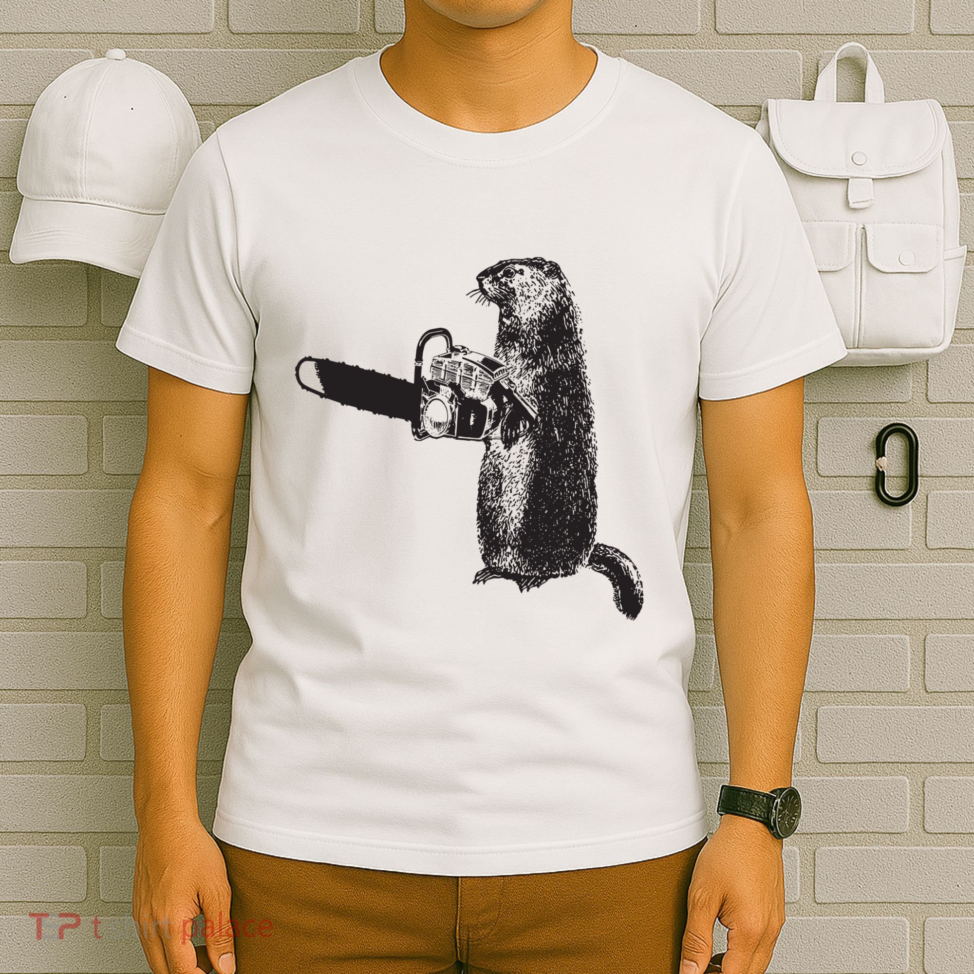 Woodchuck Groundhog Day Could Chainsaw Wood T-Shirt