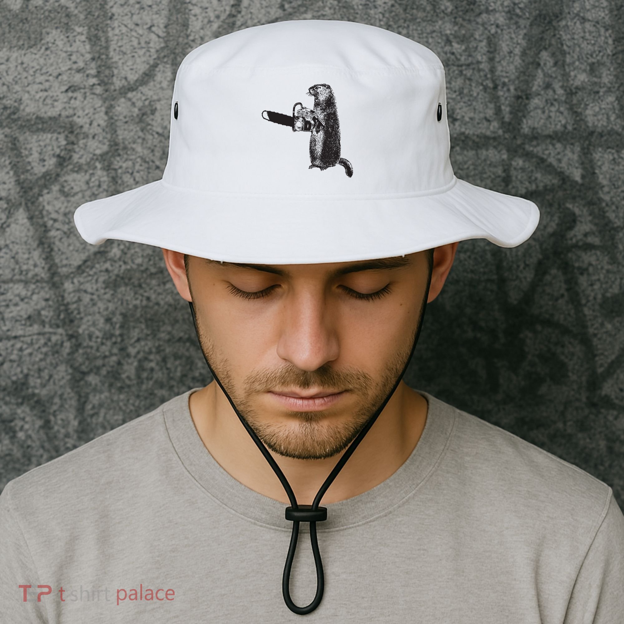 Woodchuck Groundhog Day Could Chainsaw Wood Bucket Hat