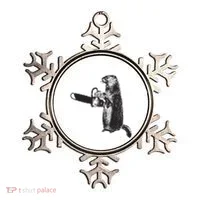 Woodchuck Groundhog Day Could Chainsaw Wood Ornament thumb 0