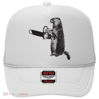 Woodchuck Groundhog Day Could Chainsaw Wood Hat