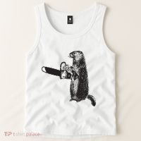 Woodchuck Groundhog Day Could Chainsaw Wood Tank Top thumb 2