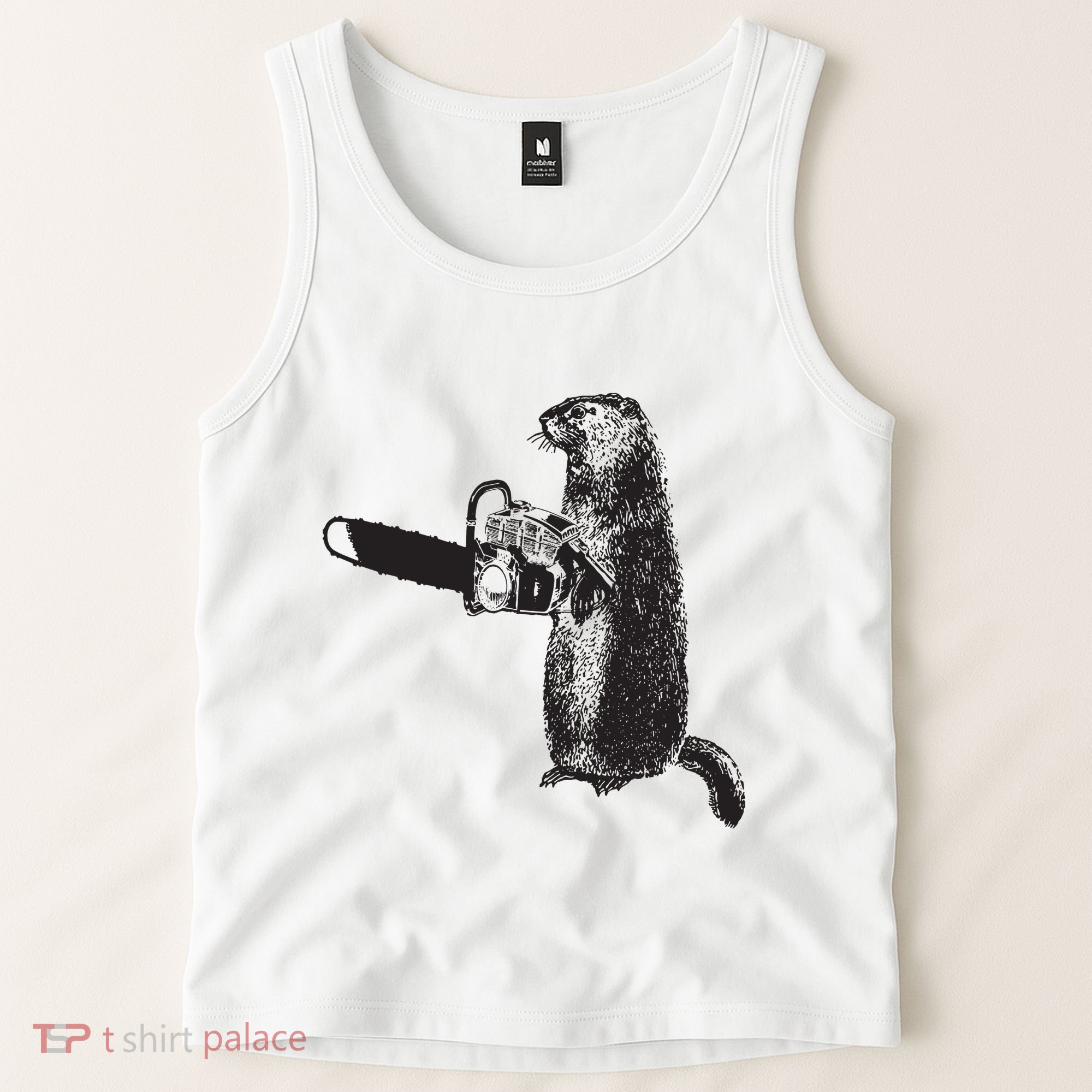 Woodchuck Groundhog Day Could Chainsaw Wood Tank Top