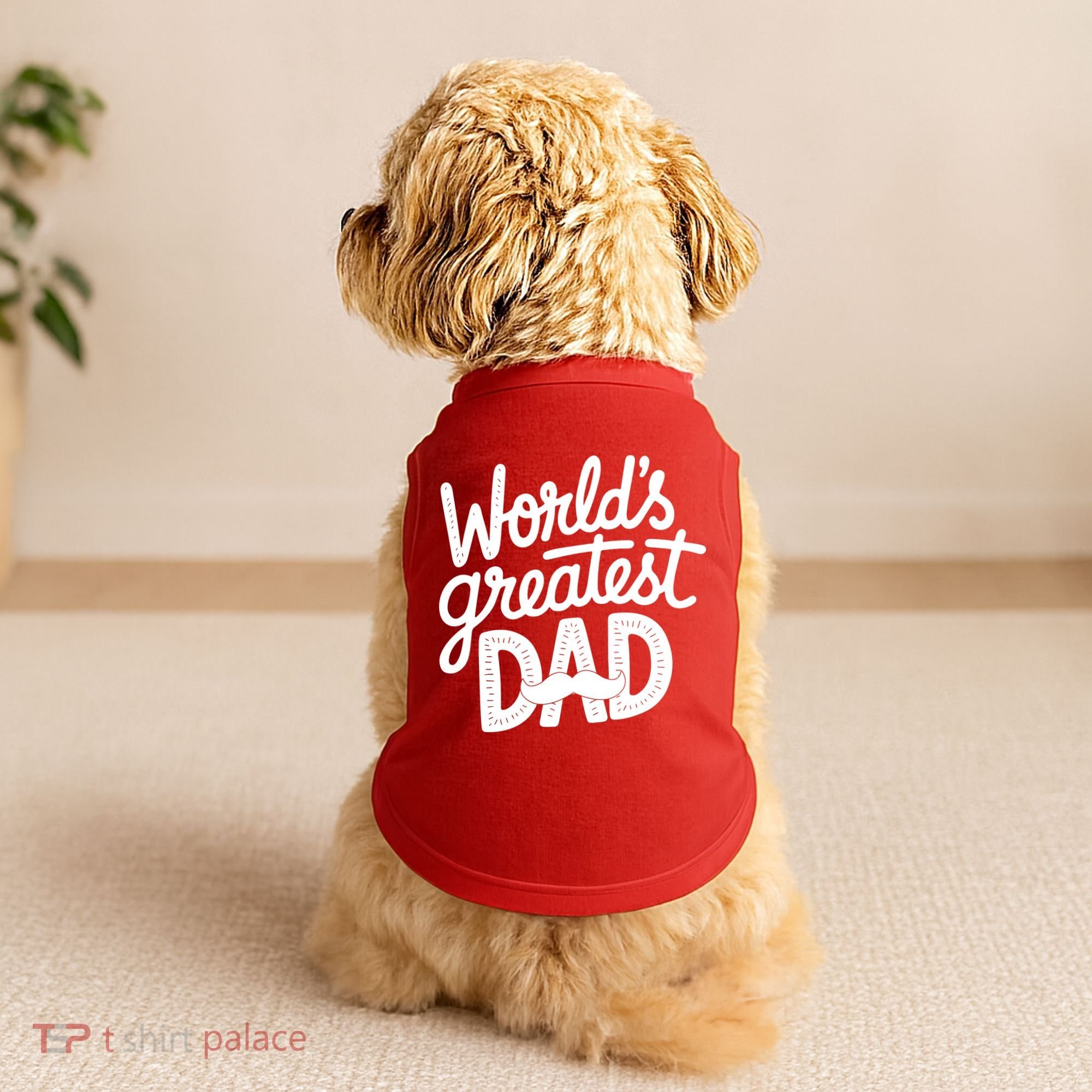 Worlds Greatest Dad Funny Cute Father Day Doggie Tank