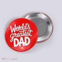 Worlds Greatest Dad Funny Cute Father Day Button thumb 0