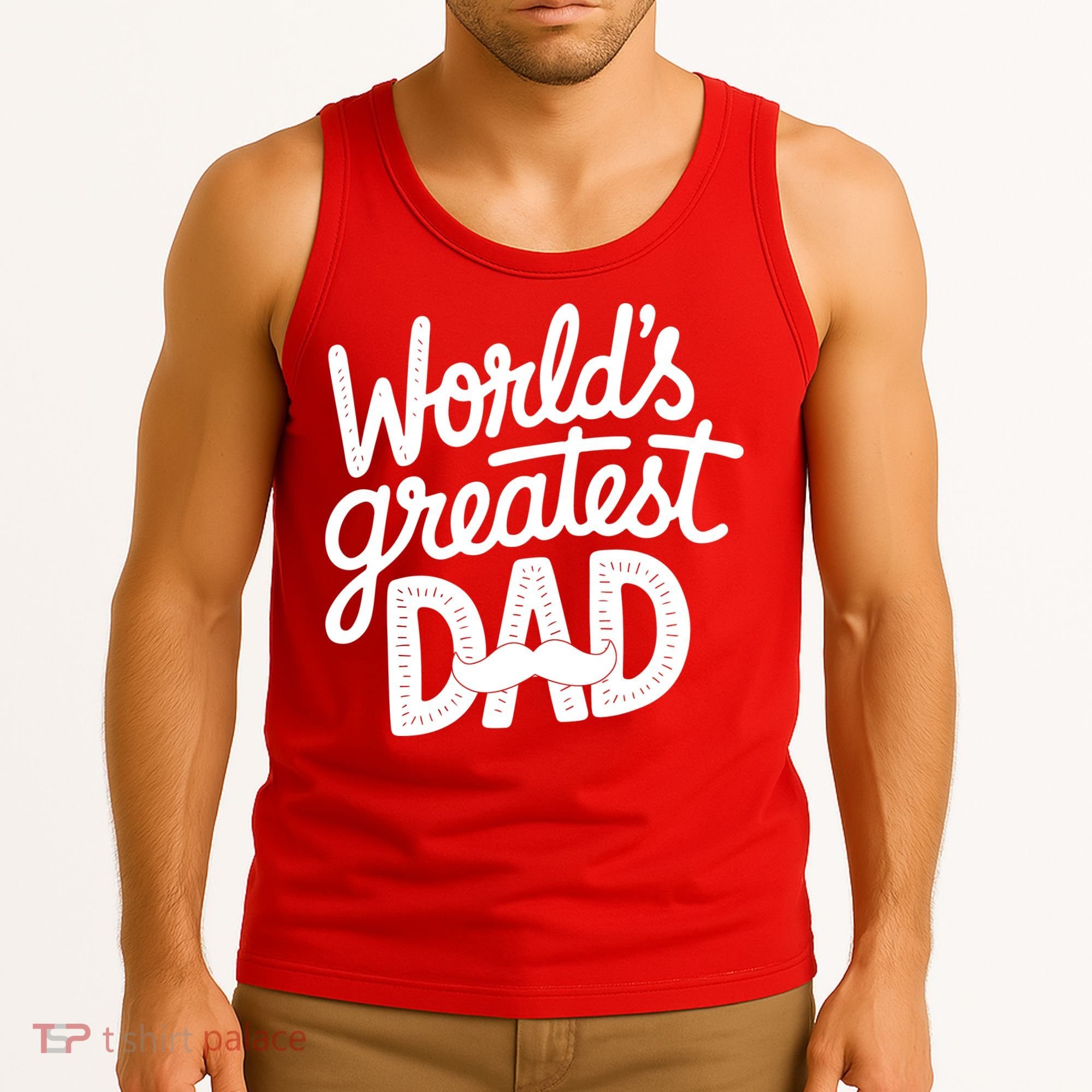 Worlds Greatest Dad Funny Cute Father Day Tank Top