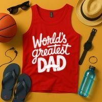 Worlds Greatest Dad Funny Cute Father Day Tank Top thumb 4