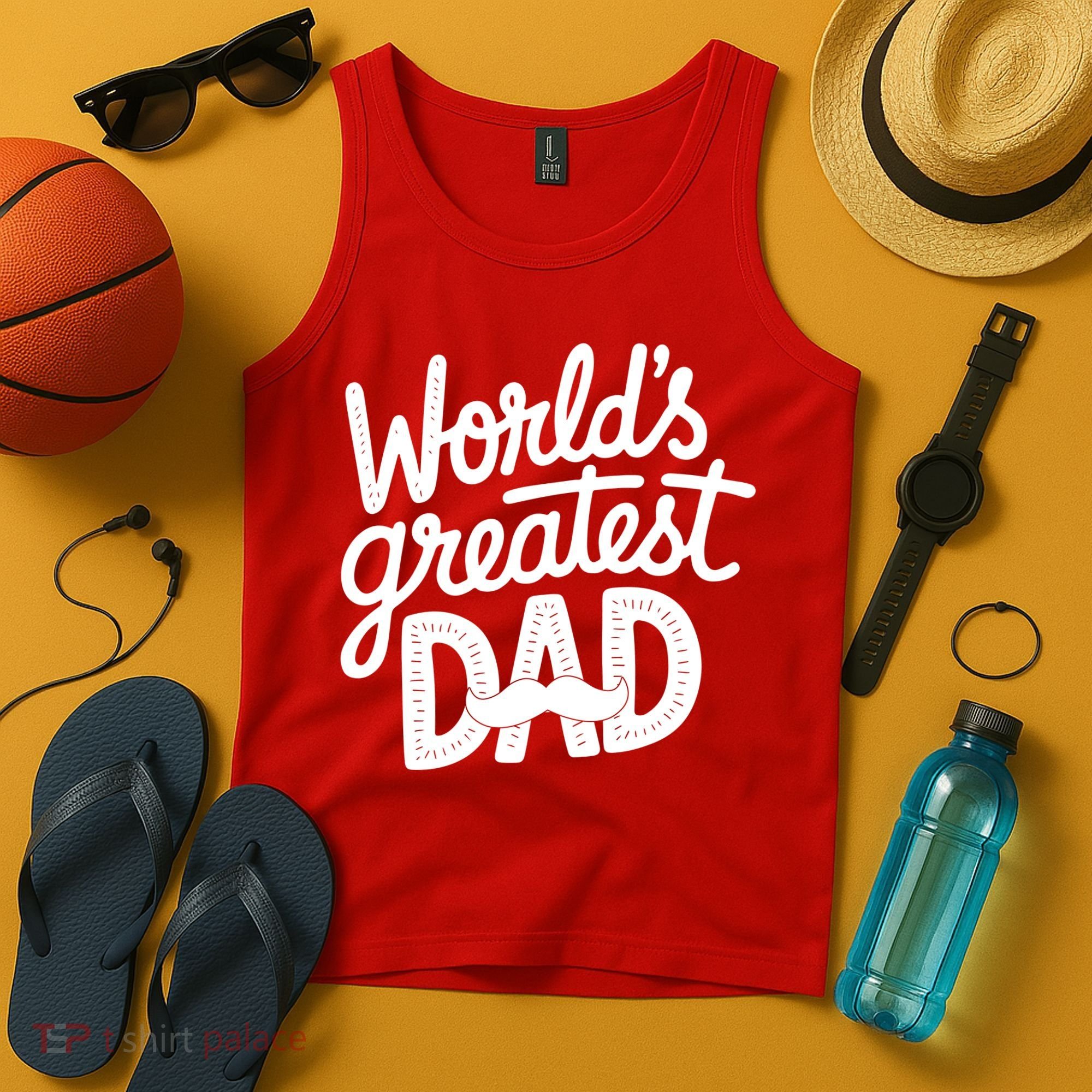 Worlds Greatest Dad Funny Cute Father Day Tank Top