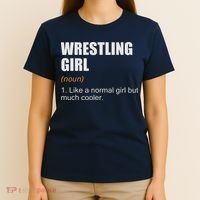 Wrestling Girl Definition Funny Wrestling Girl T-Shirt thumb 4