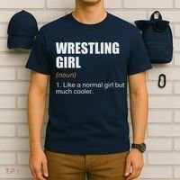 Wrestling Girl Definition Funny Wrestling Girl T-Shirt thumb 6