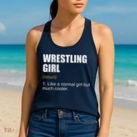 Wrestling Girl Definition Funny Wrestling Girl Women's Tank Top thumb 2
