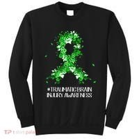 Wear Green Flower Ribbon Traumatic Brain Injury Awareness Sweatshirt thumb 0