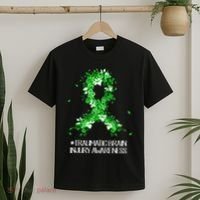 Wear Green Flower Ribbon Traumatic Brain Injury Awareness T-Shirt thumb 2
