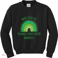 Wear Green For Traumatic Brain Injury Awareness Month Kids Sweatshirt thumb 0