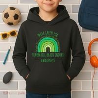 Wear Green For Traumatic Brain Injury Awareness Month Kids Hoodie thumb 2