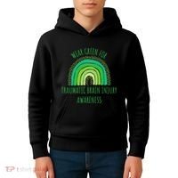 Wear Green For Traumatic Brain Injury Awareness Month Kids Hoodie thumb 4