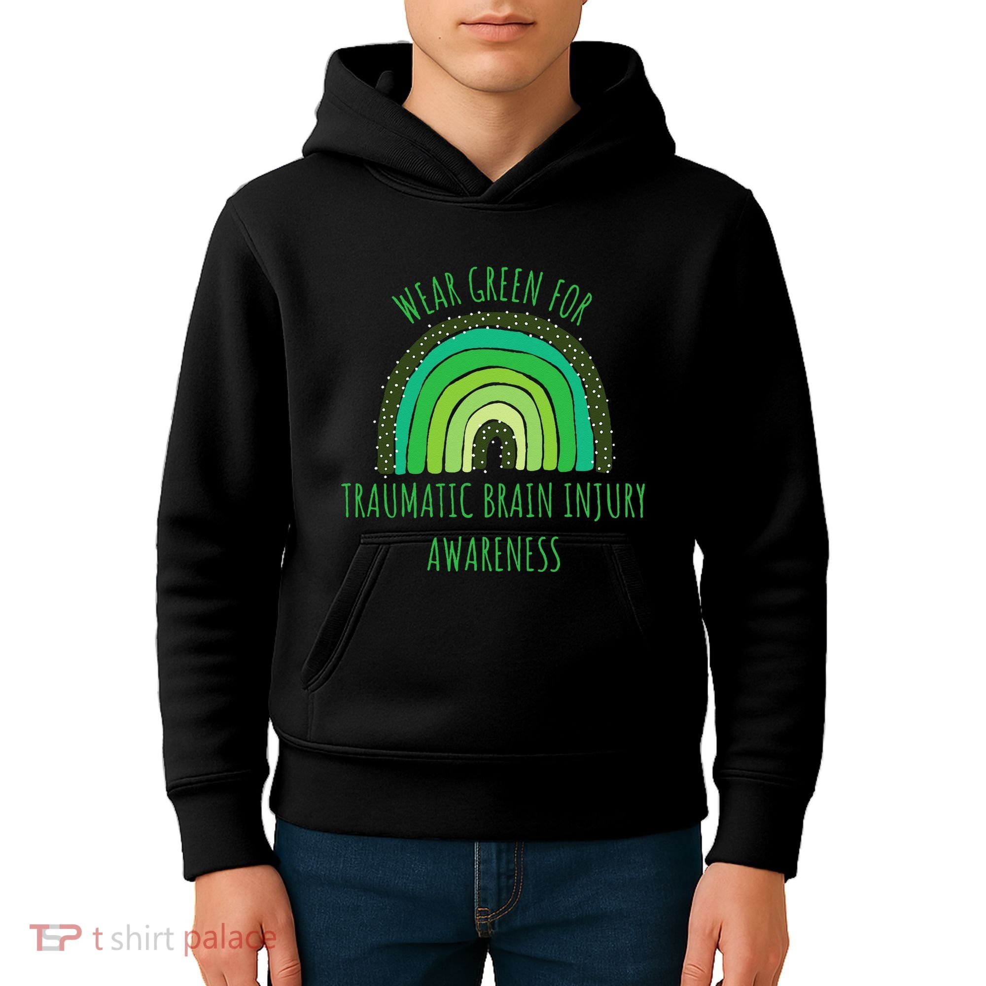 Wear Green For Traumatic Brain Injury Awareness Month Kids Hoodie