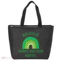 Wear Green For Traumatic Brain Injury Awareness Month Tote Bag thumb 0