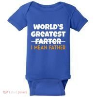 World's Greatest Farter I Mean Father Funny Baby Bodysuit thumb 0