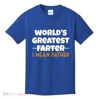 World's Greatest Farter I Mean Father Funny Kids T-Shirt thumb 0