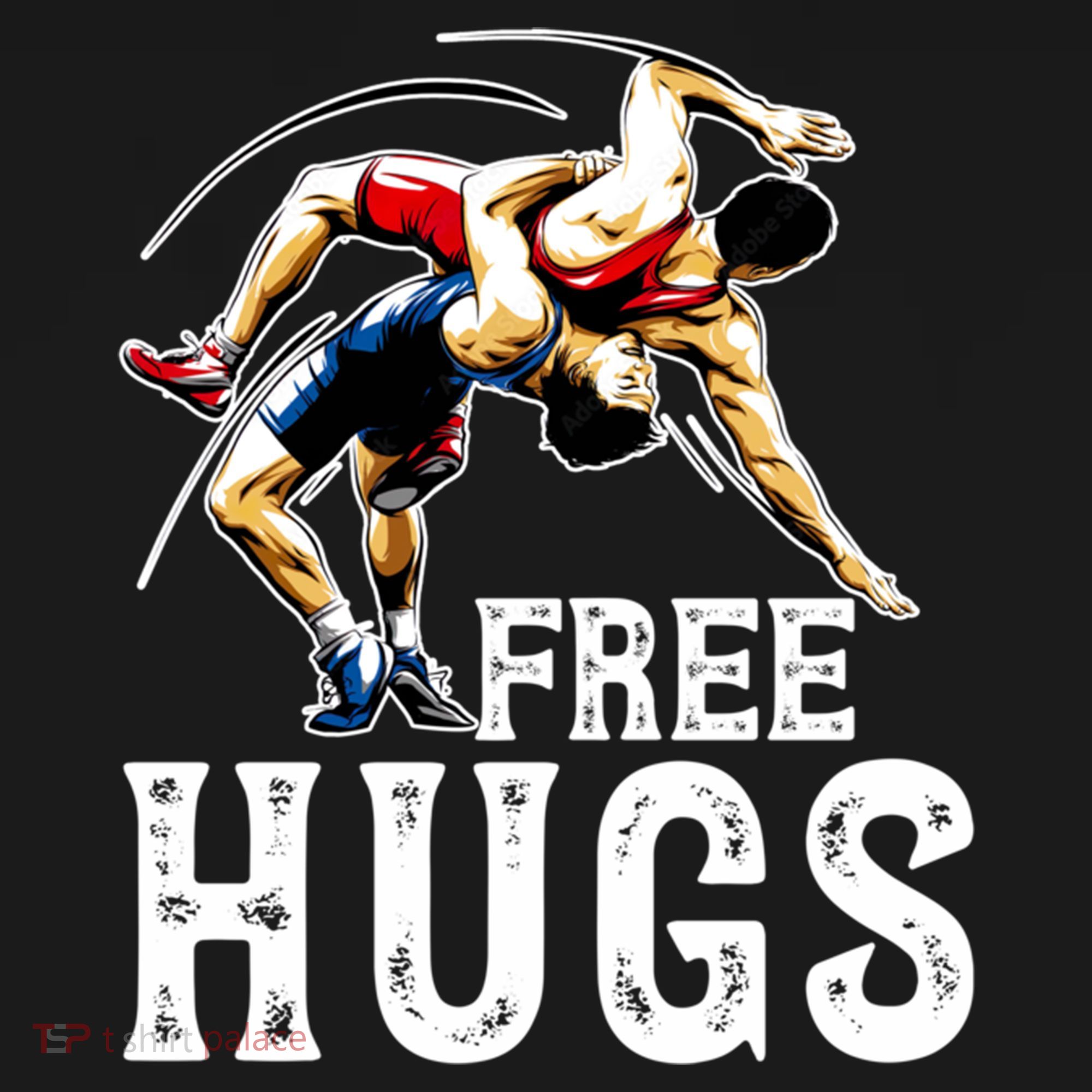 Wrestling Gift Funny Free Hugs Wrestling Cute Gift Women's Hoodie