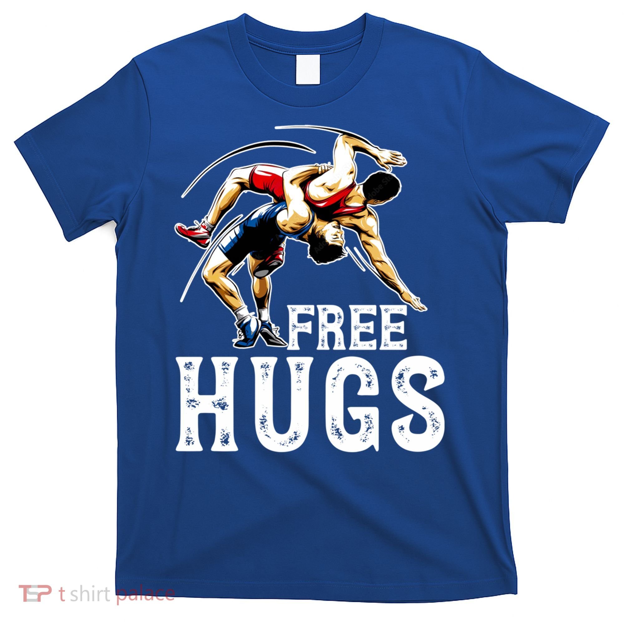 Wrestling Gift Funny Free Hugs Wrestling Cute Gift T-Shirt