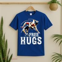 Wrestling Gift Funny Free Hugs Wrestling Cute Gift T-Shirt thumb 2