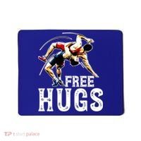 Wrestling Gift Funny Free Hugs Wrestling Cute Gift Mousepad thumb 0