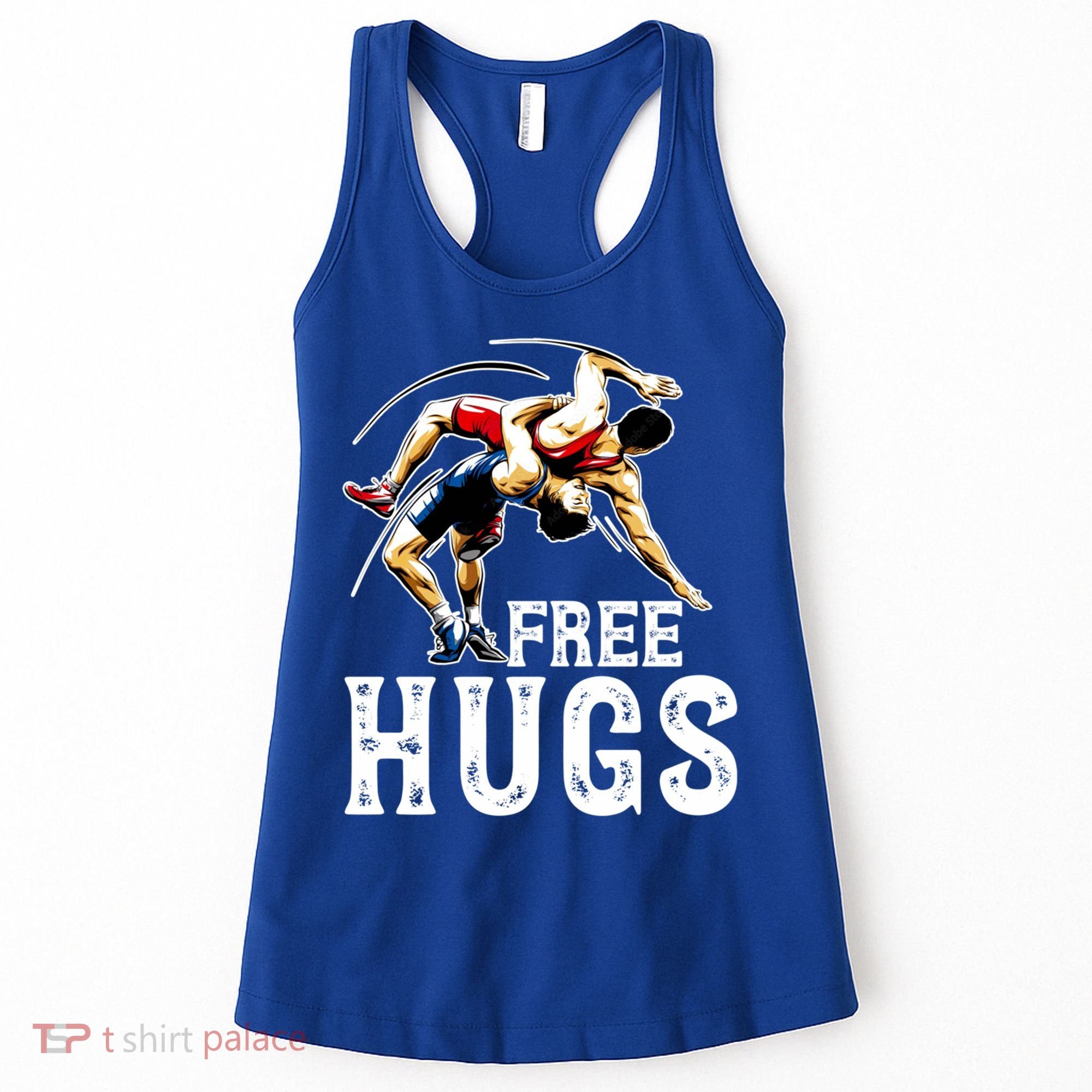 Wrestling Gift Funny Free Hugs Wrestling Cute Gift Women's Tank Top