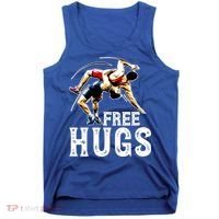 Wrestling Gift Funny Free Hugs Wrestling Cute Gift Tank Top thumb 0