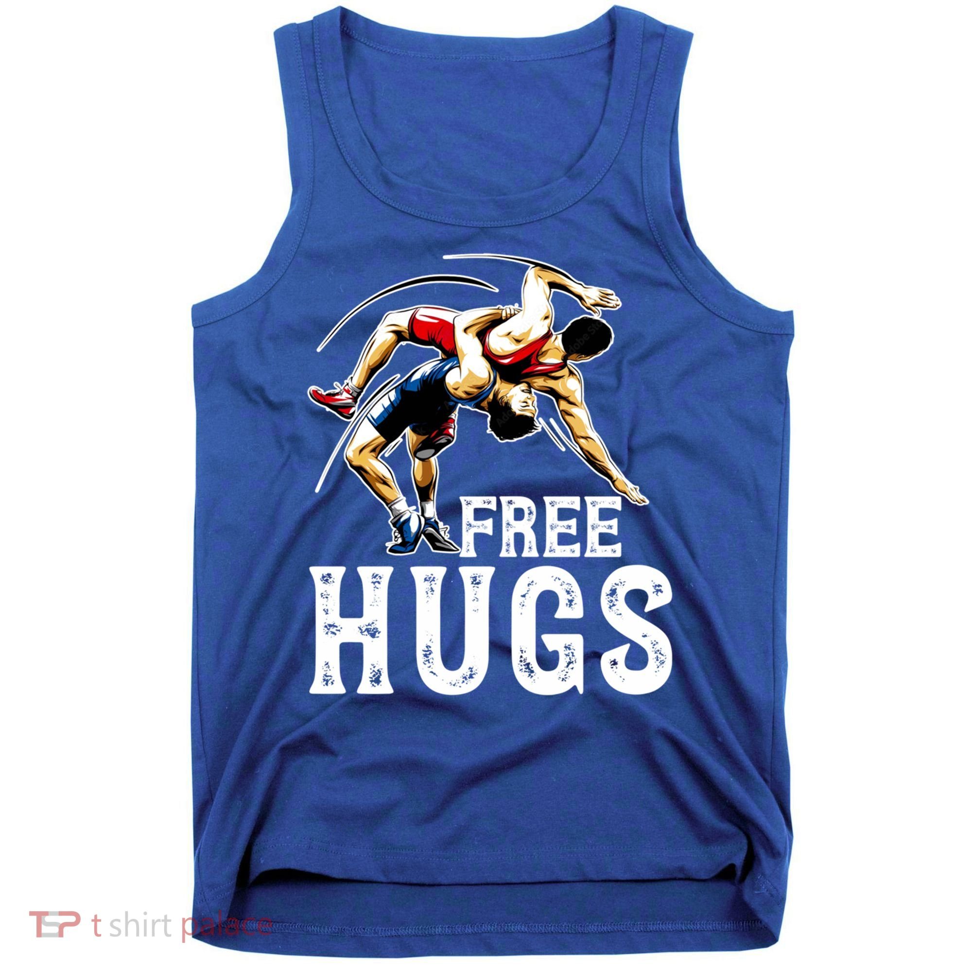Wrestling Gift Funny Free Hugs Wrestling Cute Gift Tank Top