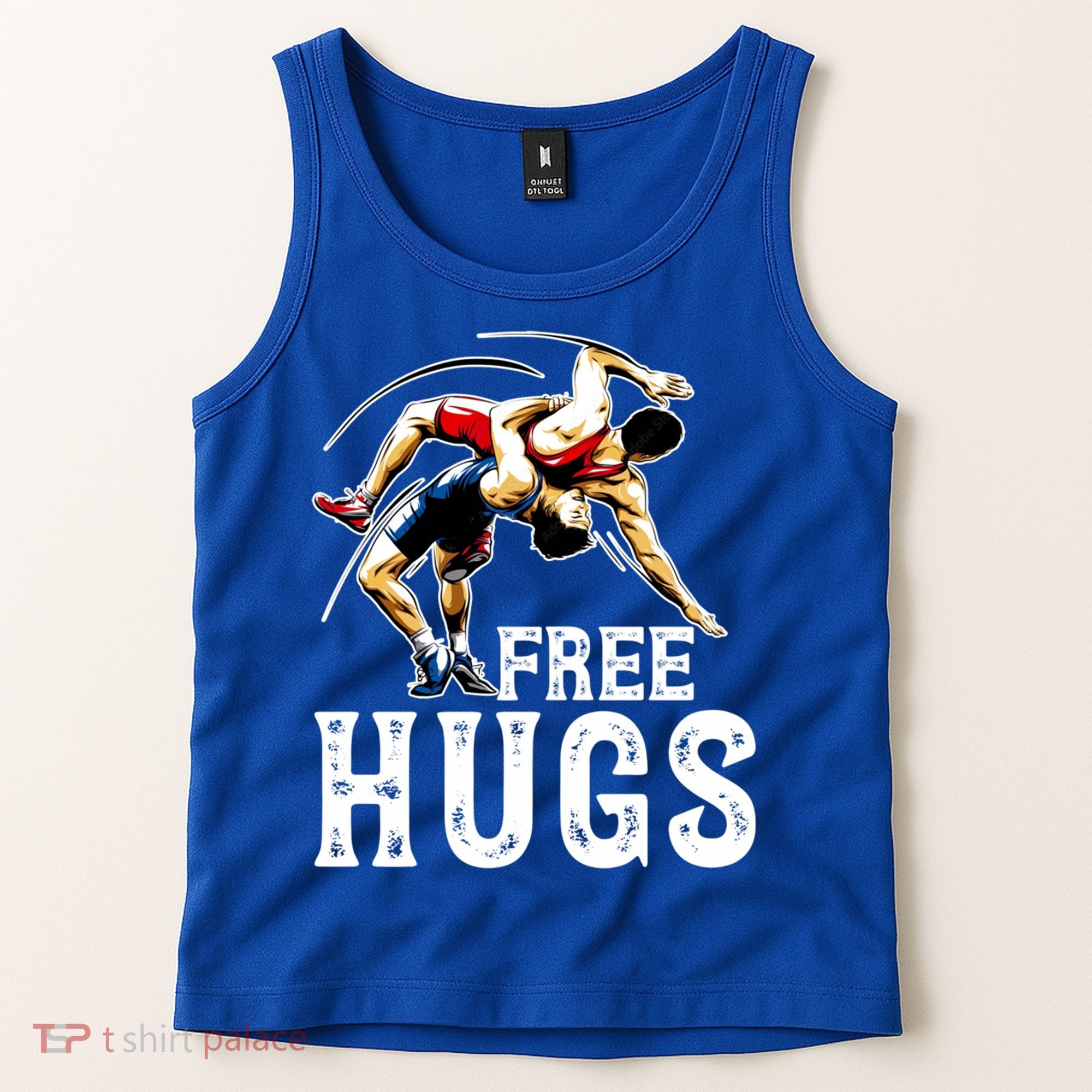 Wrestling Gift Funny Free Hugs Wrestling Cute Gift Tank Top