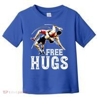 Wrestling Gift Funny Free Hugs Wrestling Cute Gift Toddler T-Shirt thumb 0