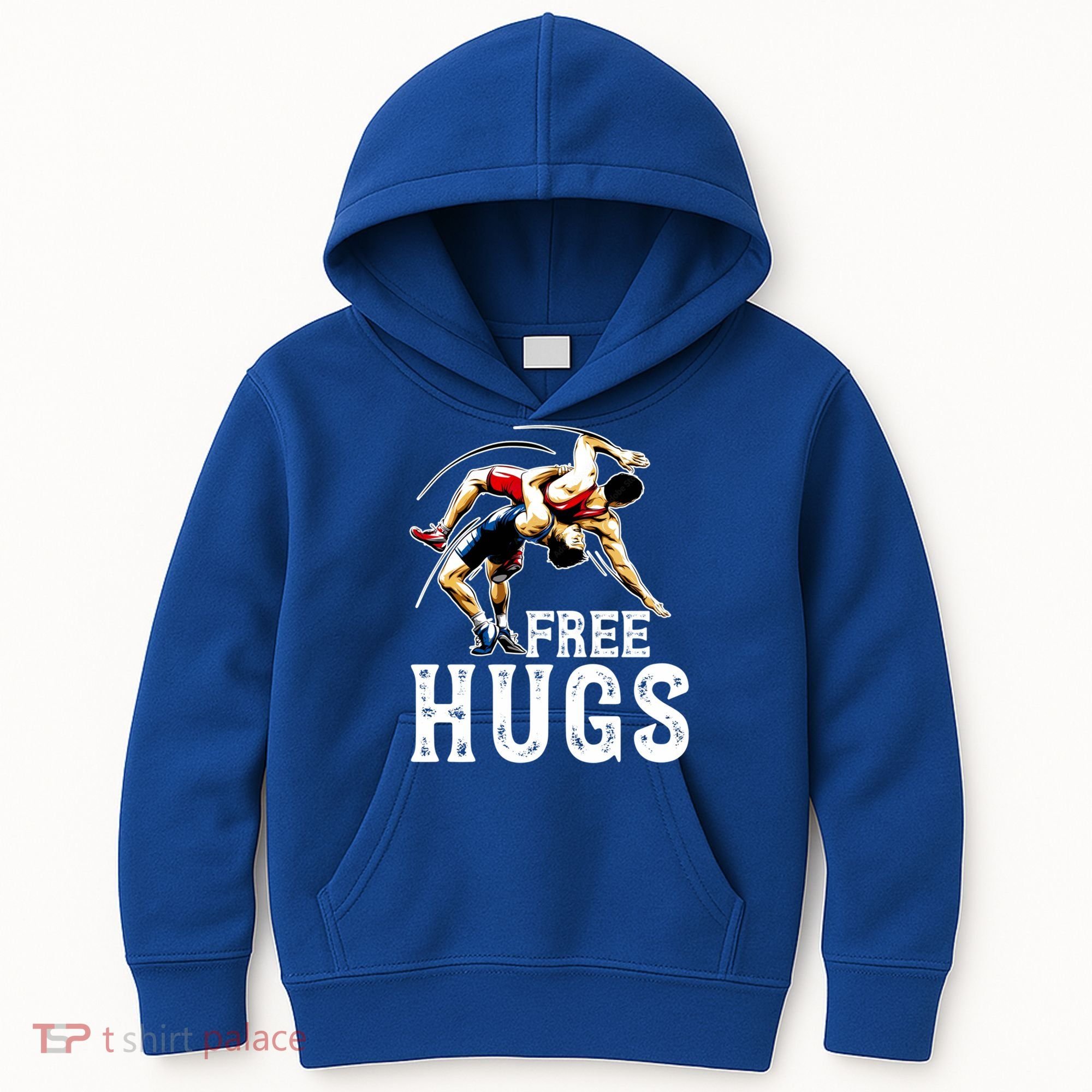 Wrestling Gift Funny Free Hugs Wrestling Cute Gift Kids Hoodie