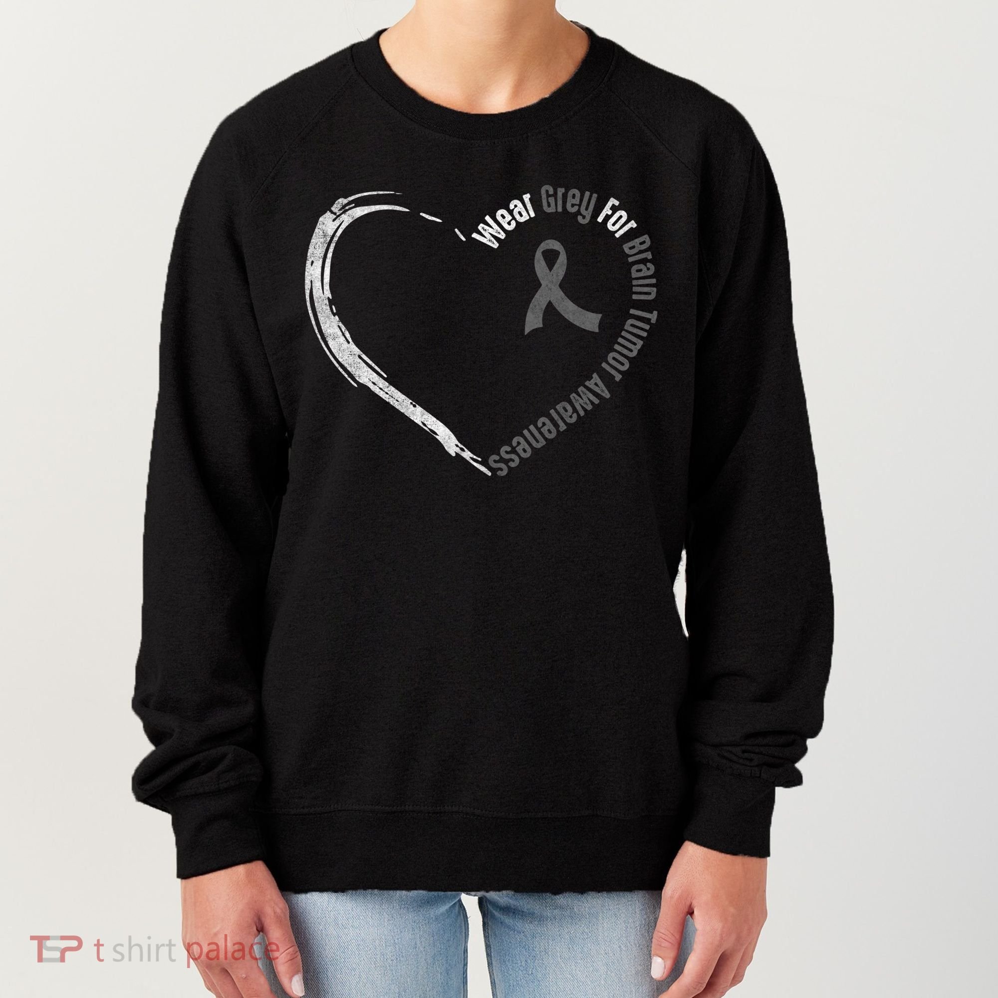 Wear Grey For Brain Tumor Awareness Brain Cancer Cool Gift Women's Sweatshirt