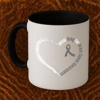 Wear Grey For Brain Tumor Awareness Brain Cancer Cool Gift Coffee Mug thumb 2