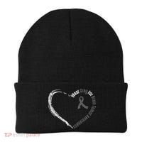 Wear Grey For Brain Tumor Awareness Brain Cancer Cool Gift Beanie thumb 0